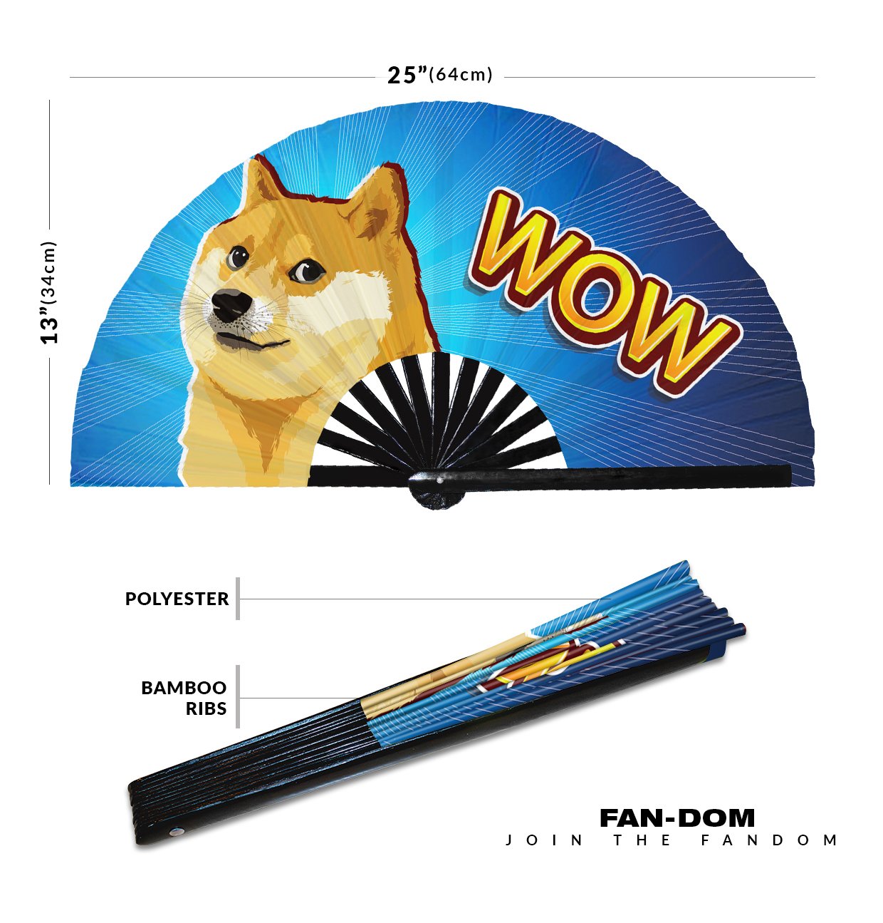 Cryptocurrency Shiba Crypto Meme - Clack Folding Rave & Festival Hand Fan - Image 12