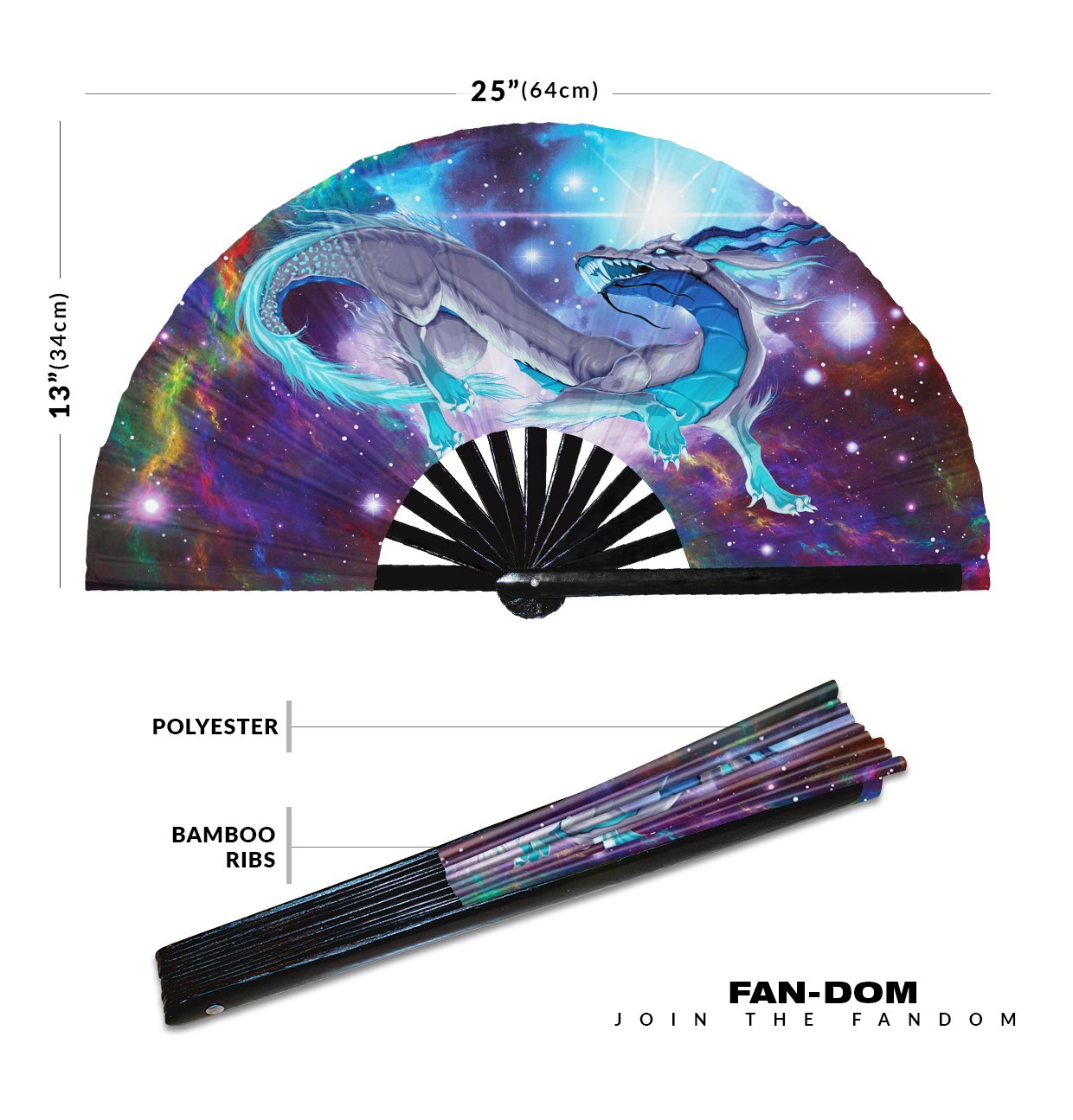 Colorful Flying Dragon- Clack Folding Rave & Festival Hand Fan - Image 12