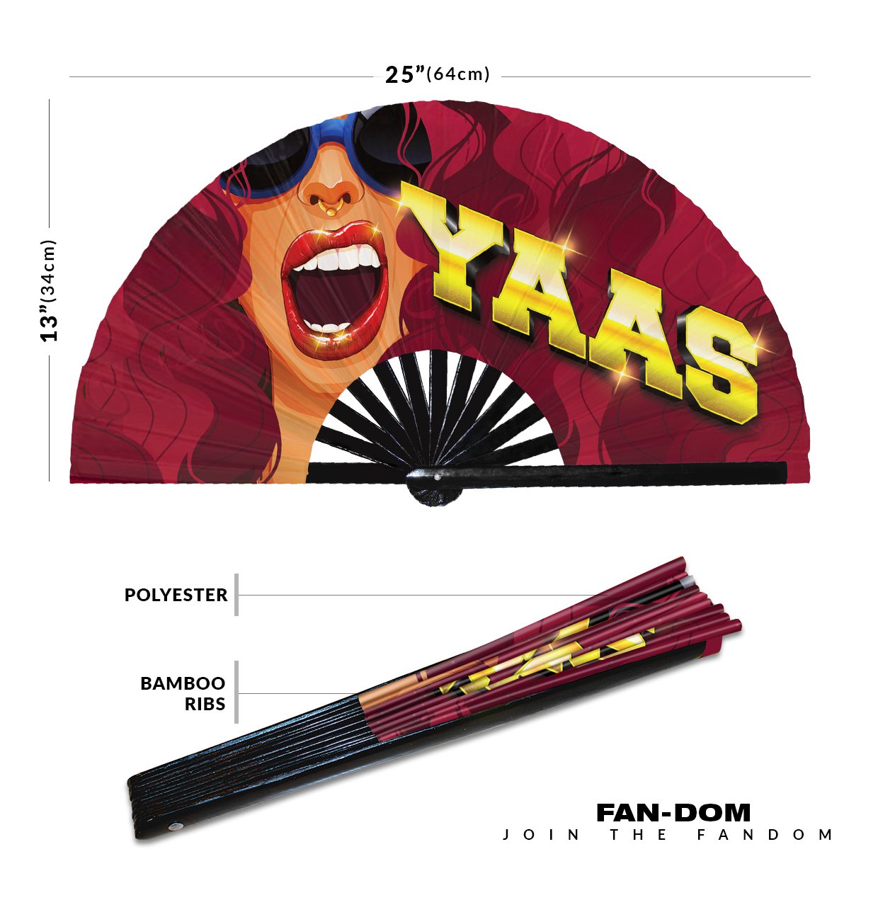 Pride Slangs Salty Boomer Yaas Yeet Thristy - Clack Folding Rave & Festival Hand Fan - Image 12