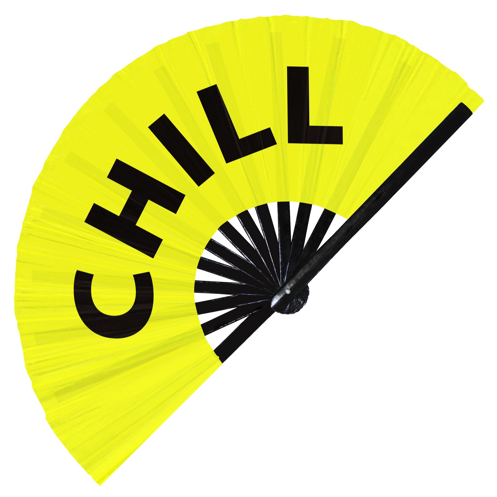 Chill - Clack Folding Rave & Festival Hand Fan - Image 2