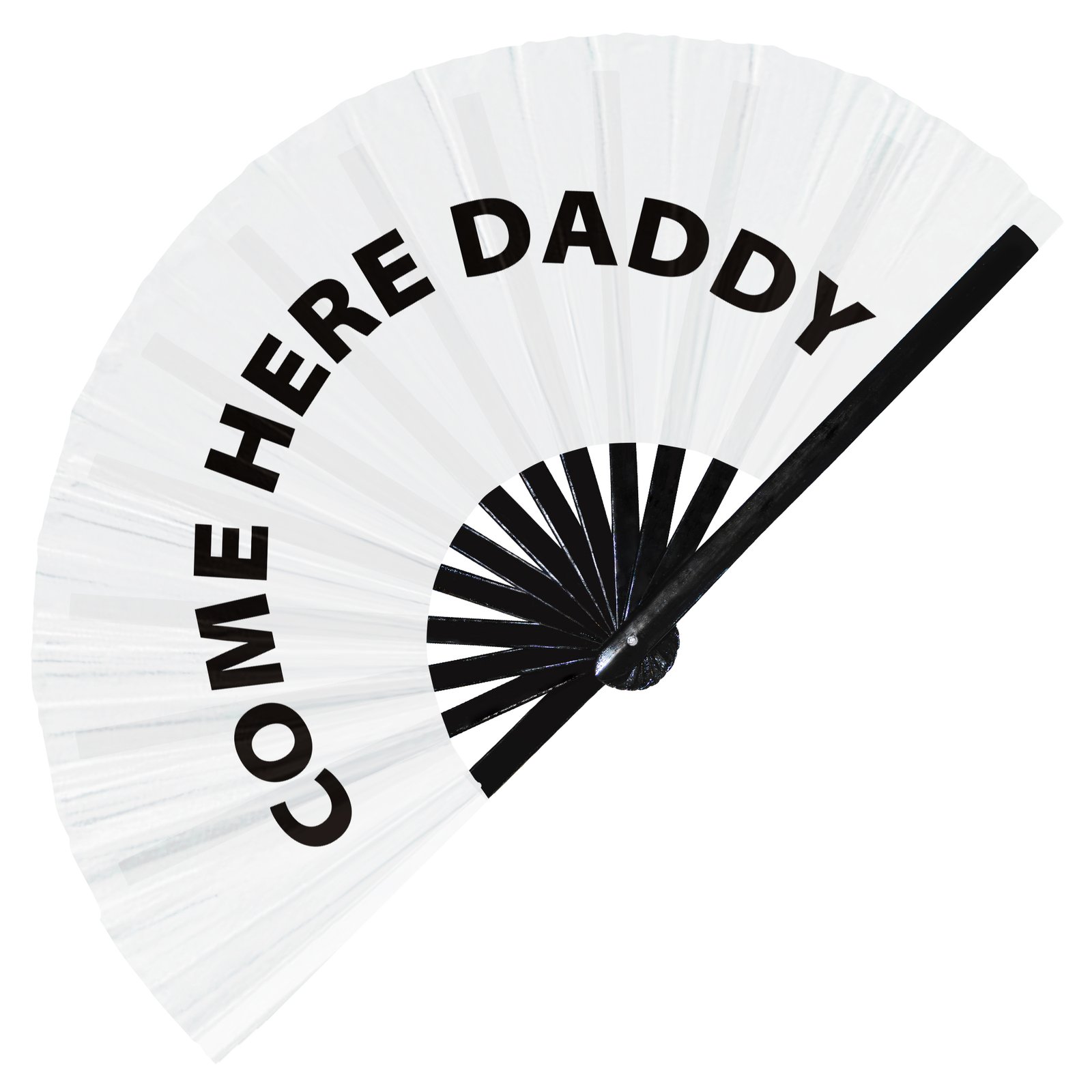 Come here Daddy - Clack Folding Rave & Festival Hand Fan - Image 5