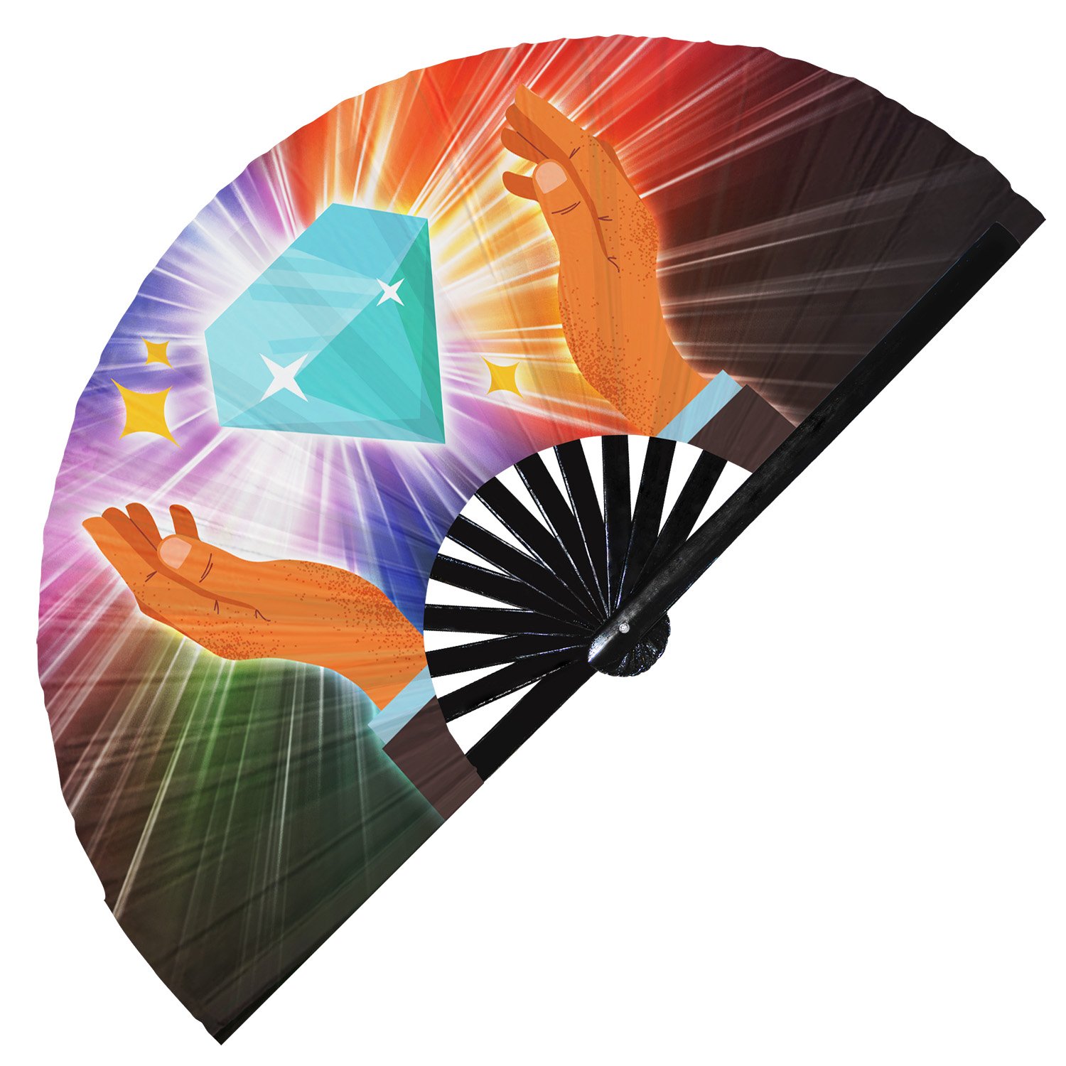 Cryptocurrency Shiba Crypto Meme - Clack Folding Rave & Festival Hand Fan - Image 11