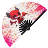 Cute Devil Rave Cartoon Satan - Clack Folding Rave & Festival Hand Fan