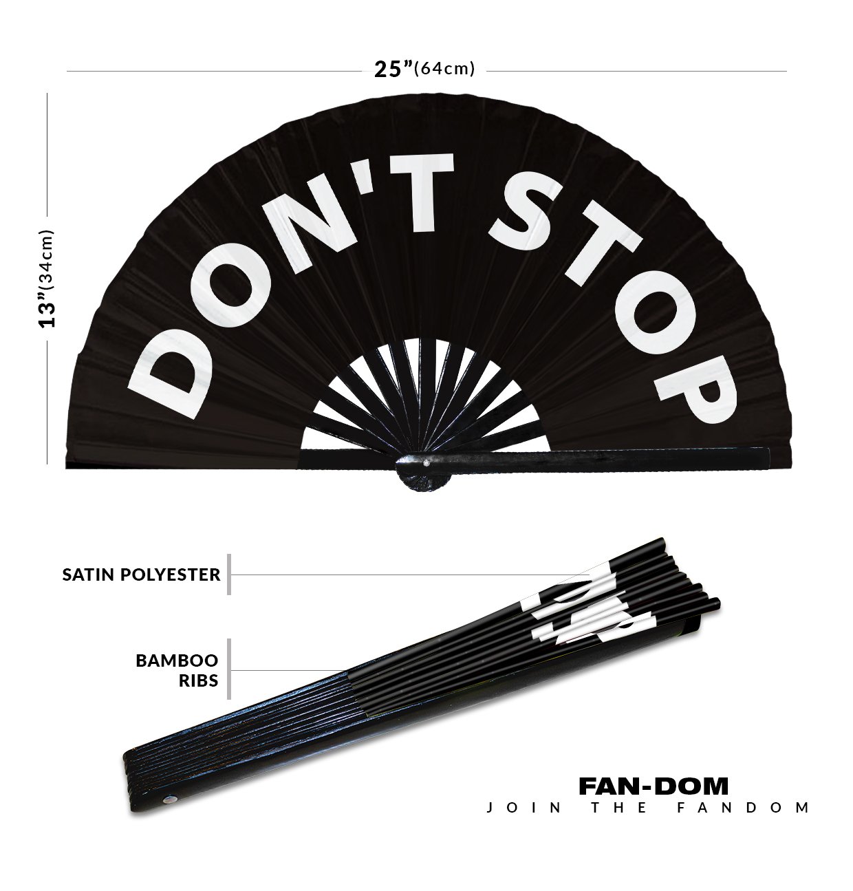 Don't Stop - Clack Folding Rave & Festival Hand Fan - Image 2