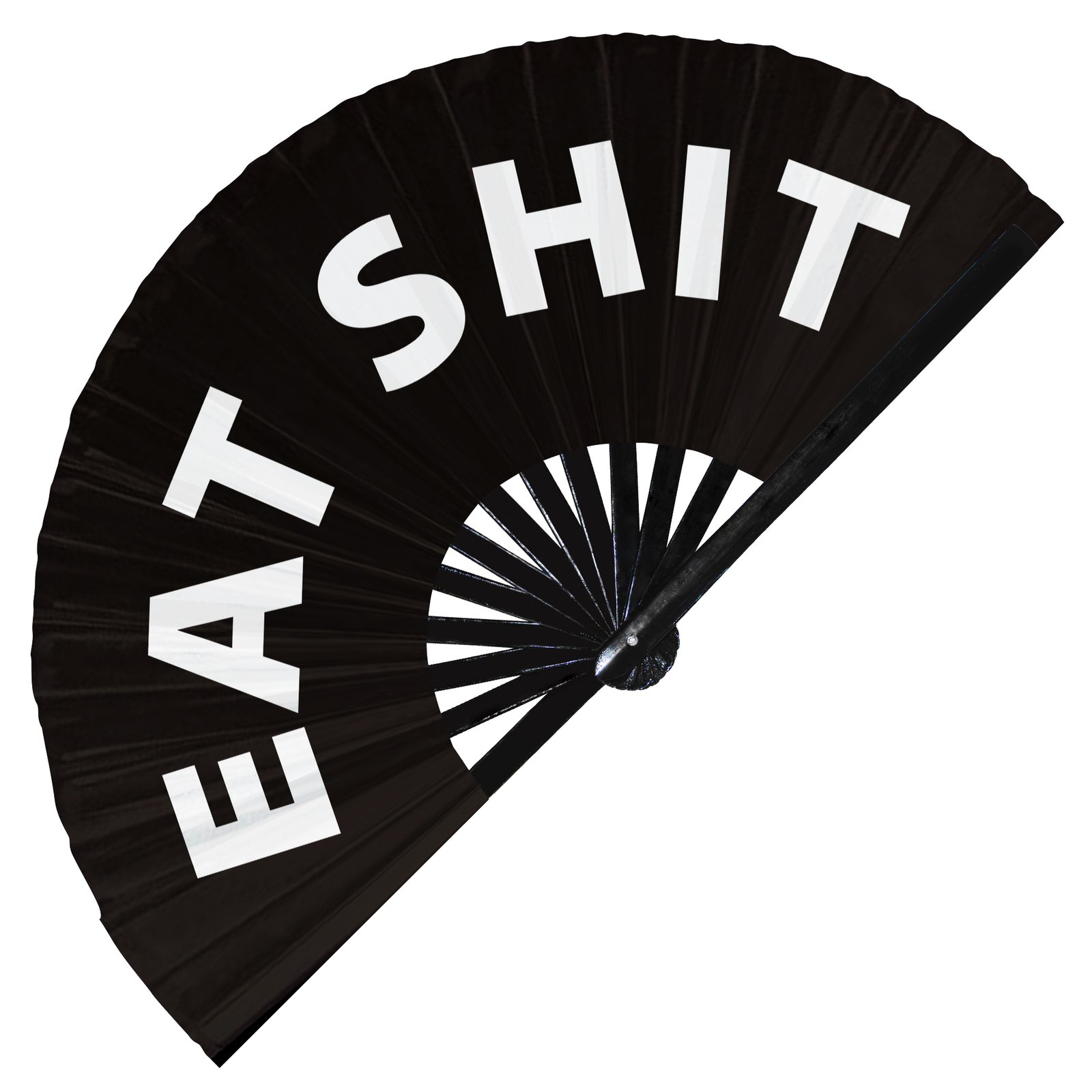 Eat Shit - Clack Folding Rave & Festival Hand Fan