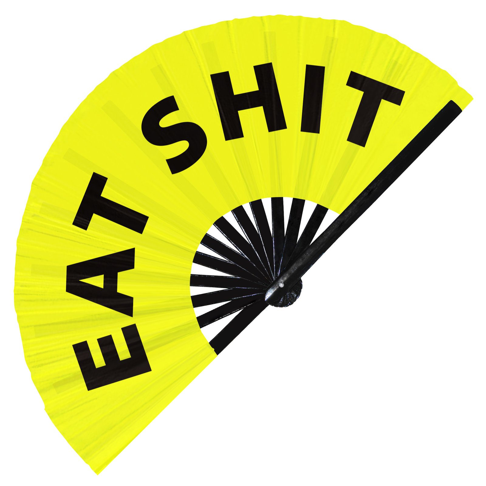 Eat Shit - Clack Folding Rave & Festival Hand Fan - Image 2
