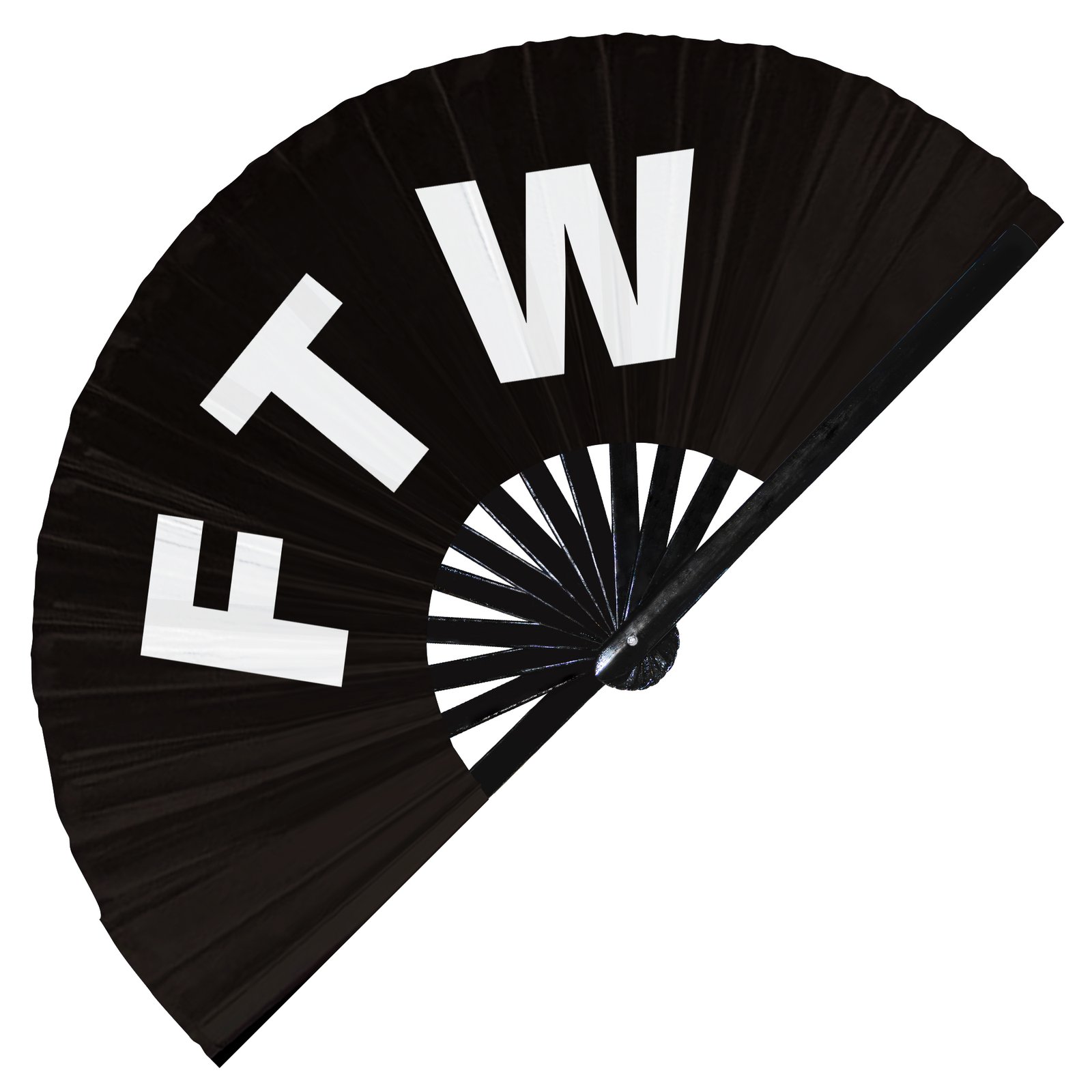 FTW For the win - Clack Folding Rave & Festival Hand Fan