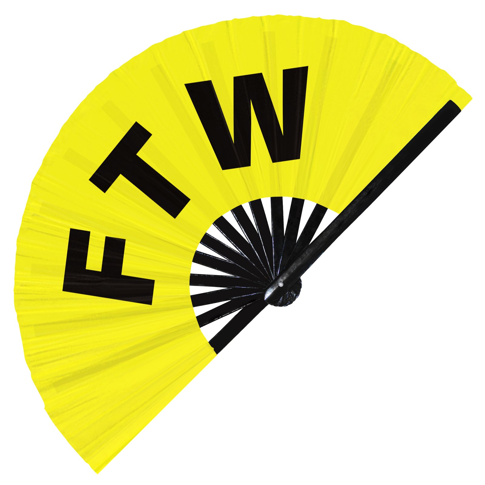 FTW For the win - Clack Folding Rave & Festival Hand Fan - Image 3