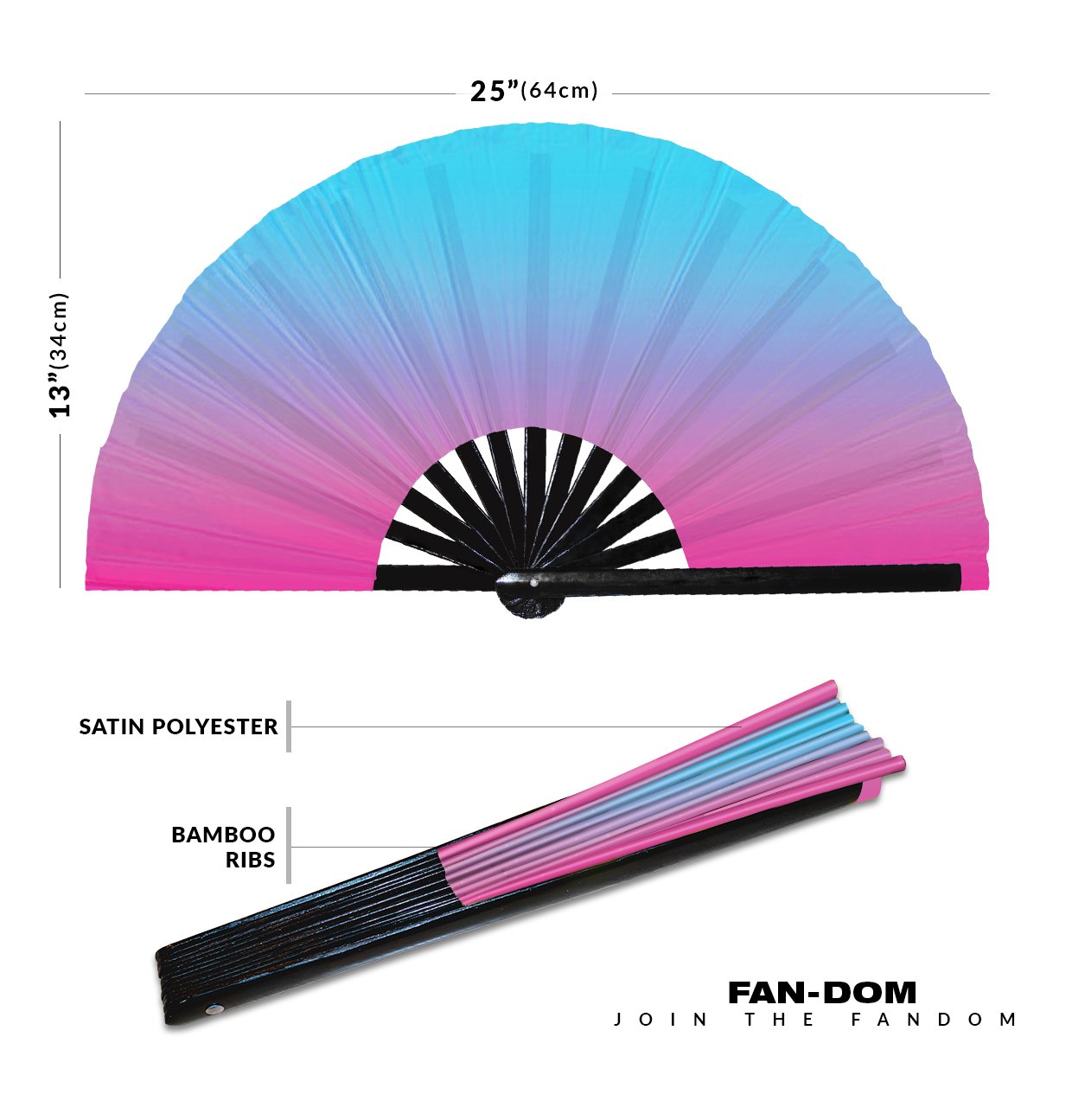 Beautiful Sunset Gradients Color Rainbow Sunrise - Clack Folding Rave & Festival Hand Fan - Image 14