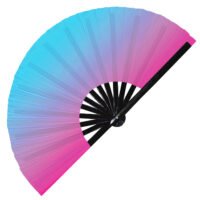 Beautiful Sunset Gradients Color Rainbow Sunrise - Clack Folding Rave & Festival Hand Fan