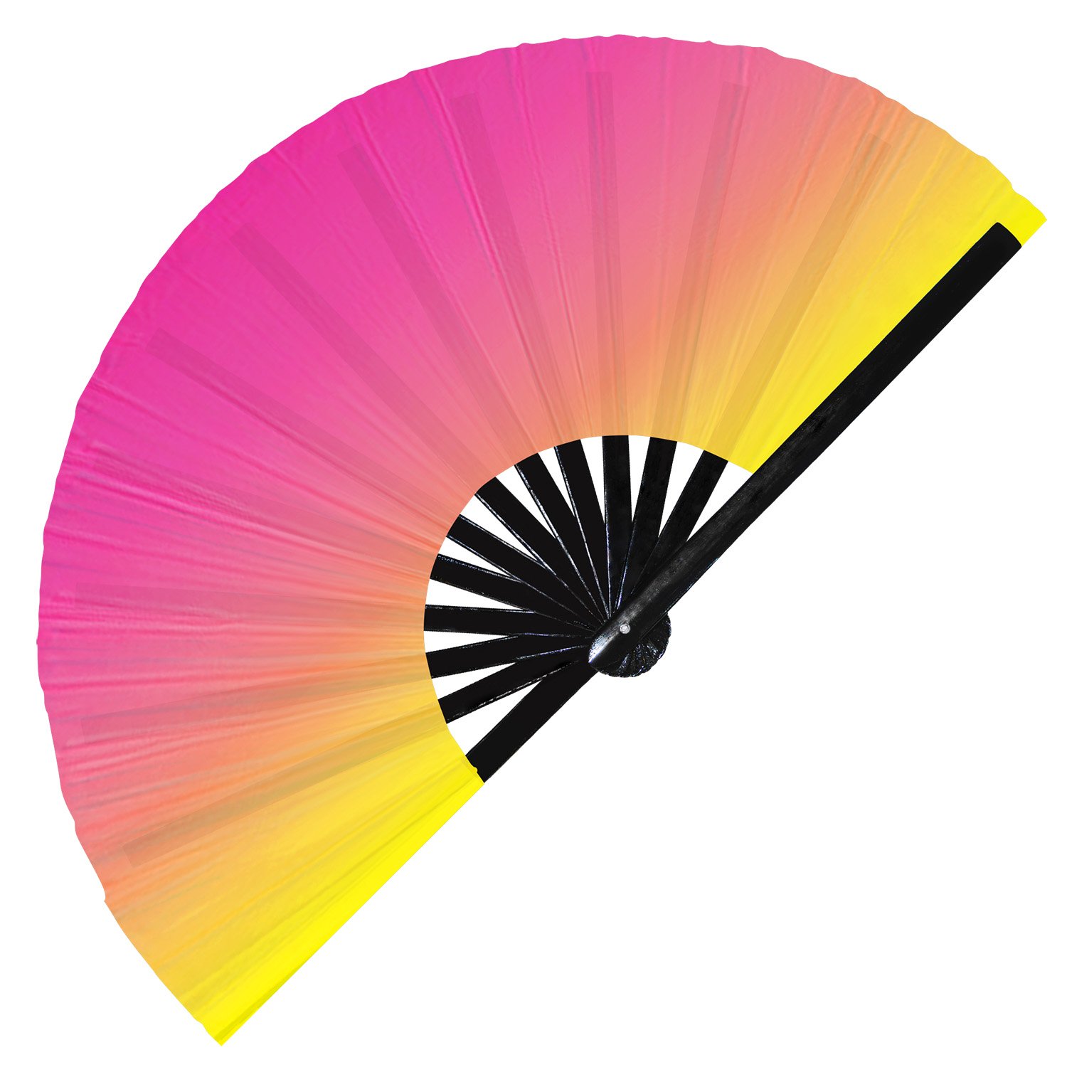 Beautiful Sunset Gradients Color Rainbow Sunrise - Clack Folding Rave & Festival Hand Fan - Image 4