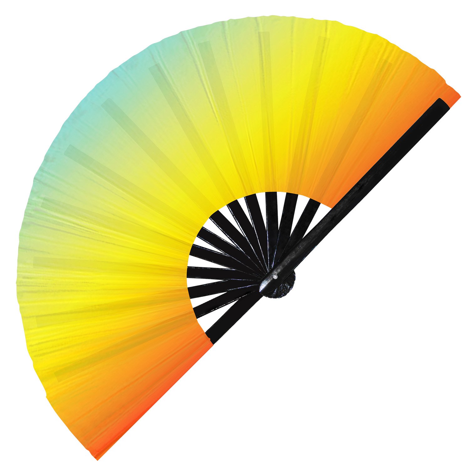 Beautiful Sunset Gradients Color Rainbow Sunrise - Clack Folding Rave & Festival Hand Fan - Image 7