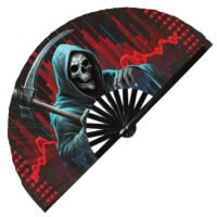 Grim Reaper Angel of Death - Clack Folding Rave & Festival Hand Fan