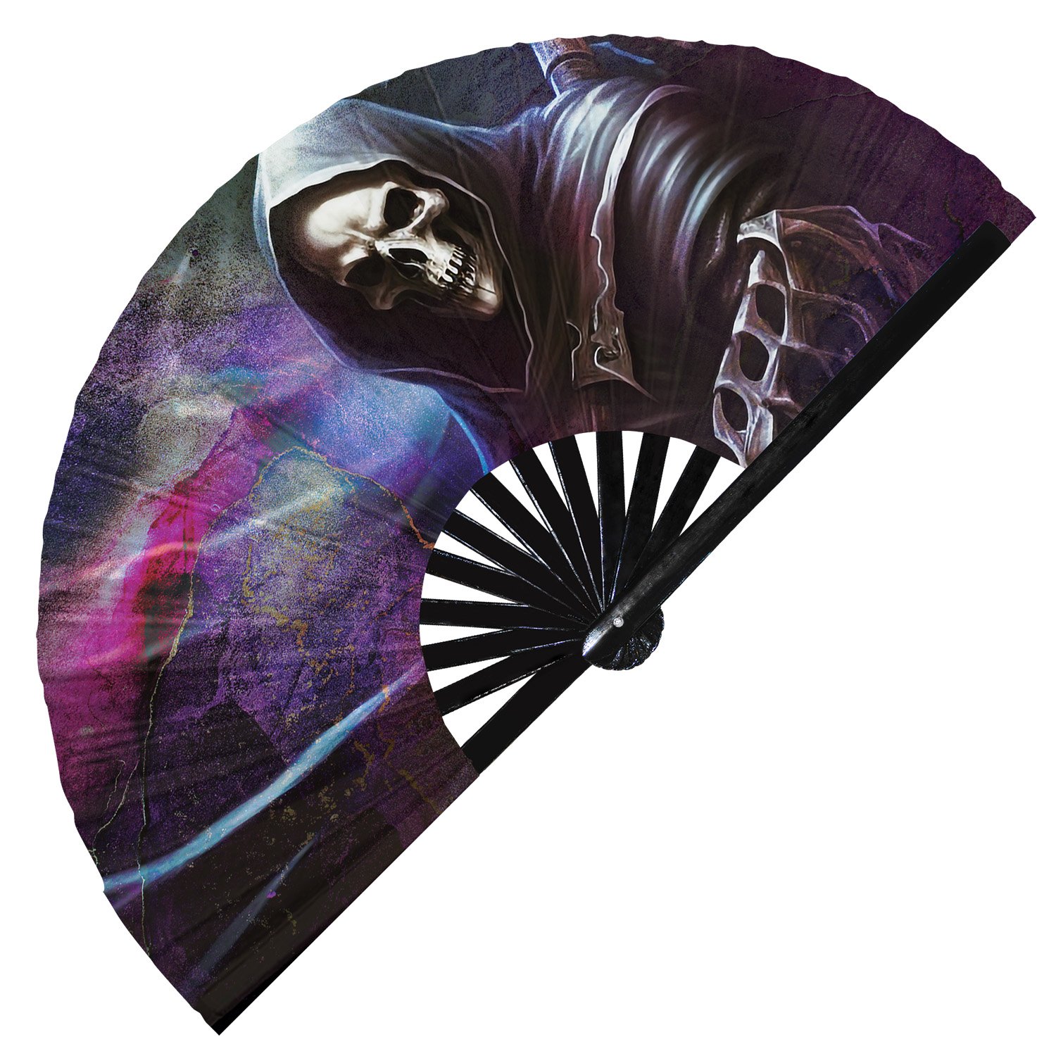 Grim Reaper Angel of Death - Clack Folding Rave & Festival Hand Fan - Image 11