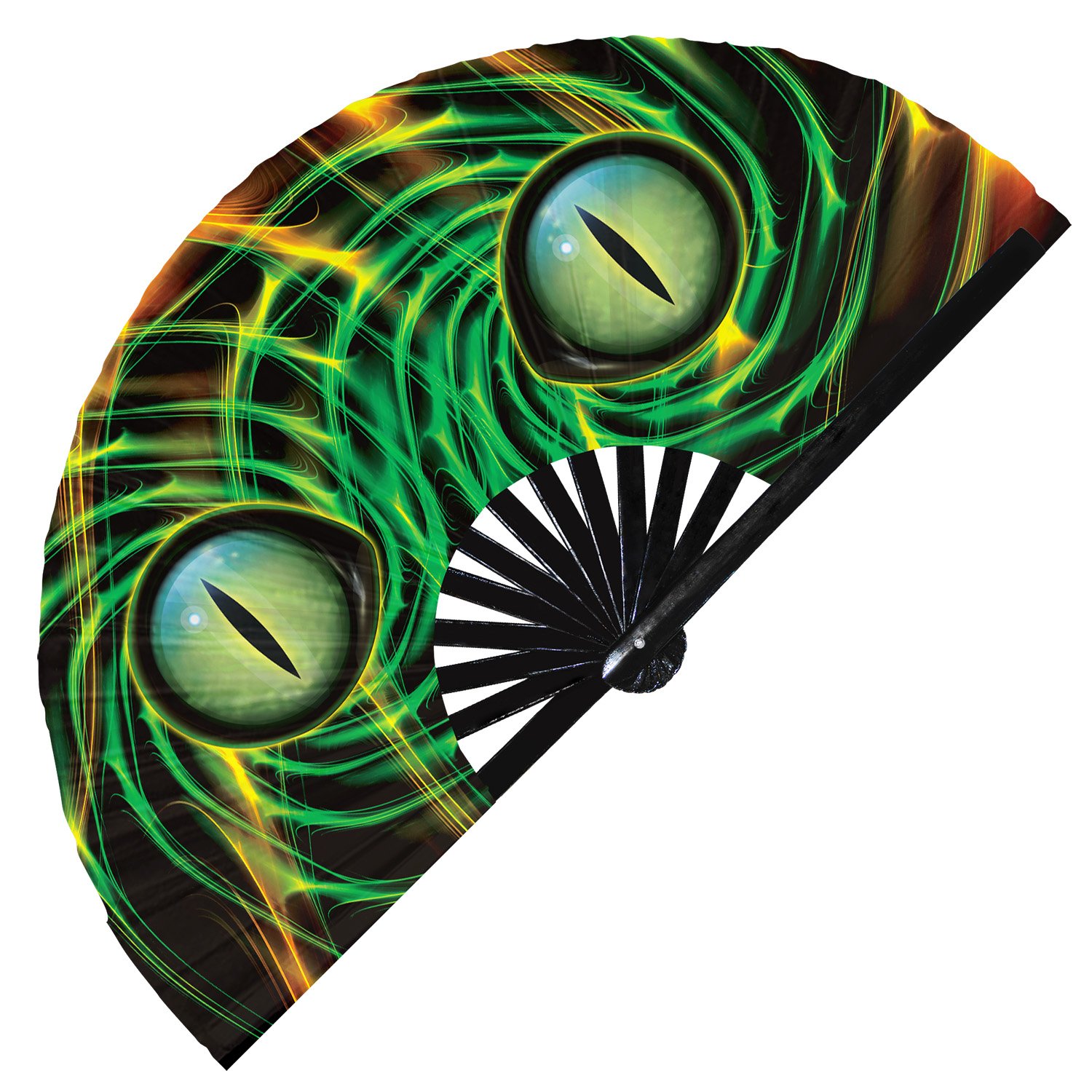 Halloween Cosplay Saw Scary Costume - Clack Folding Rave & Festival Hand Fan - Image 2