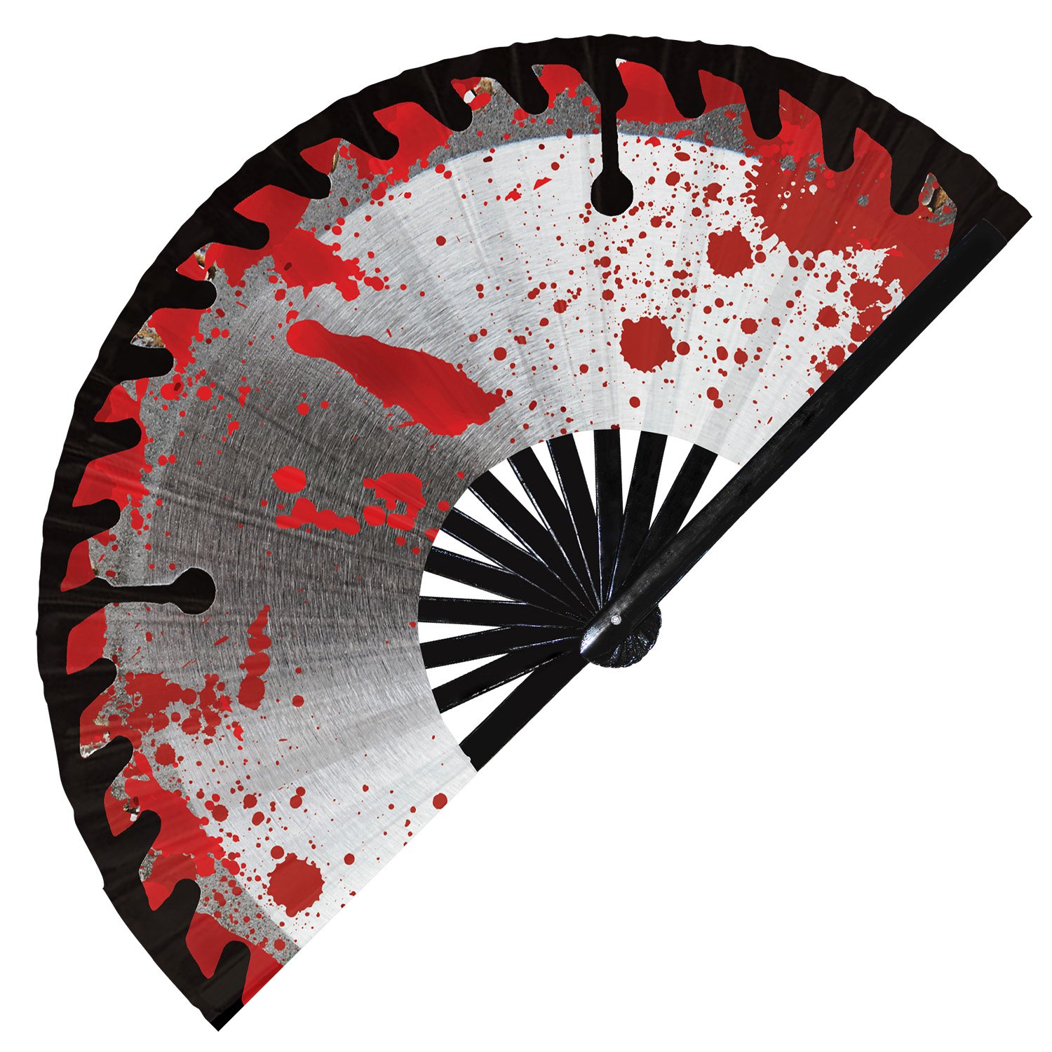 Halloween Cosplay Saw Scary Costume - Clack Folding Rave & Festival Hand Fan