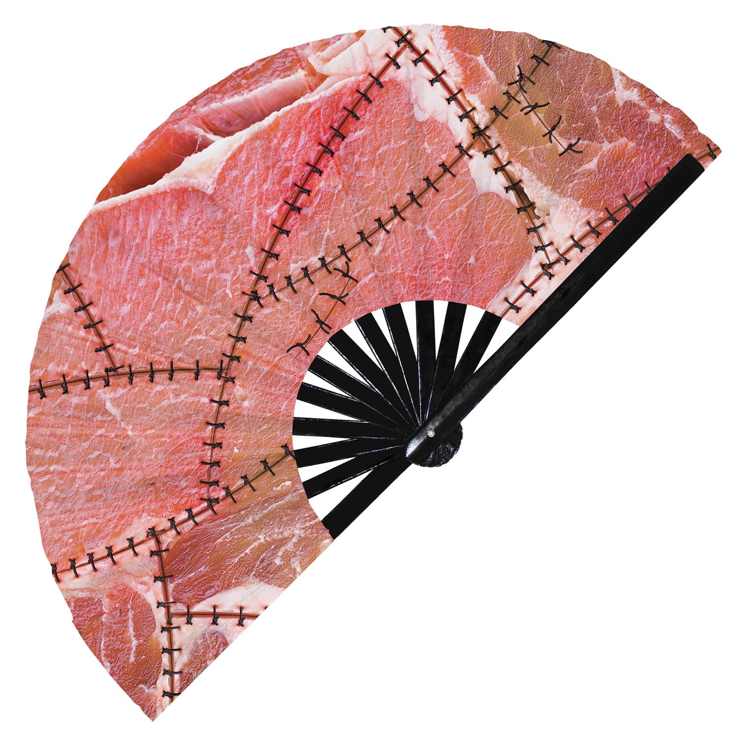 Halloween Cosplay Saw Scary Costume - Clack Folding Rave & Festival Hand Fan - Image 5