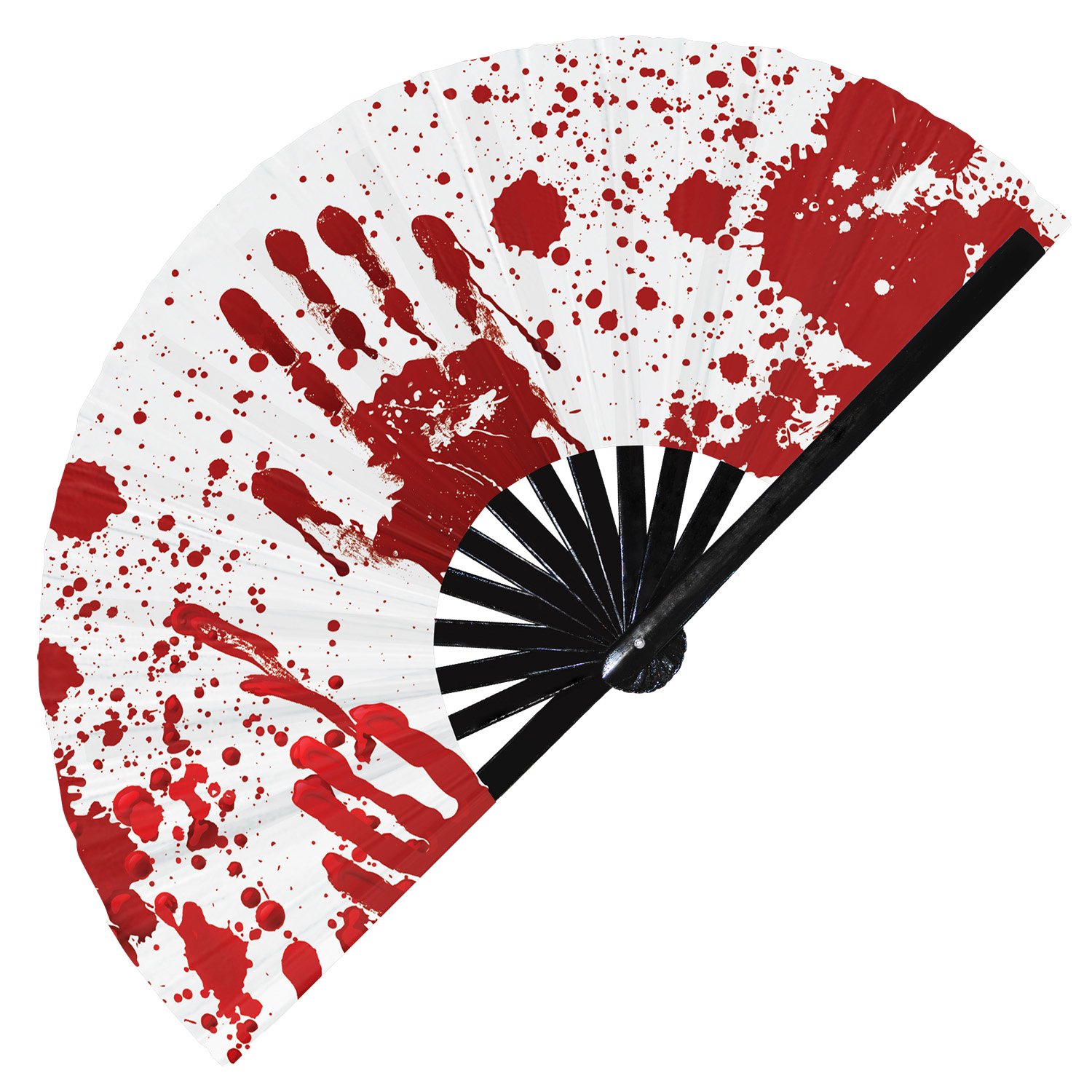 Halloween Cosplay Saw Scary Costume - Clack Folding Rave & Festival Hand Fan - Image 7