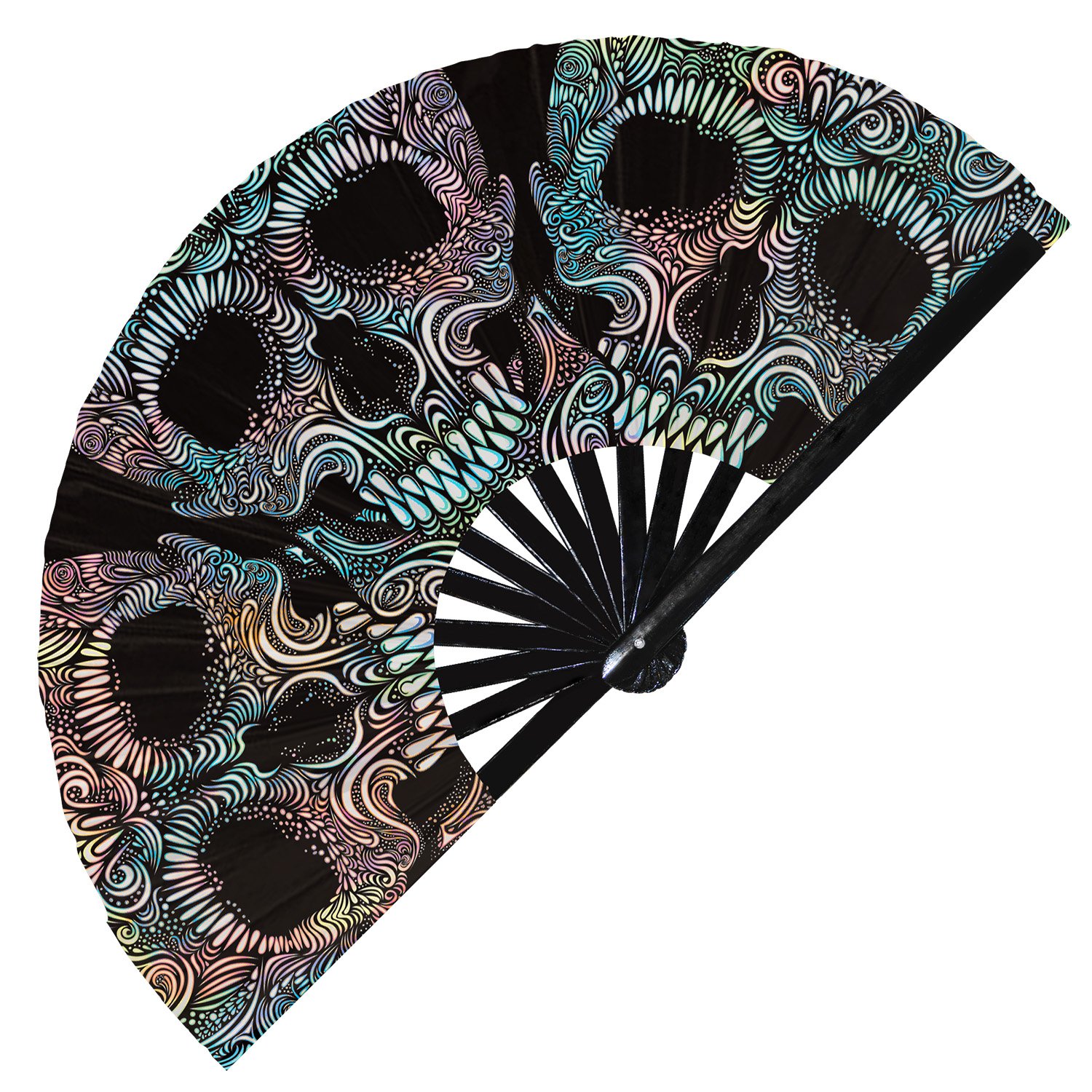 Halloween Cosplay Saw Scary Costume - Clack Folding Rave & Festival Hand Fan - Image 11