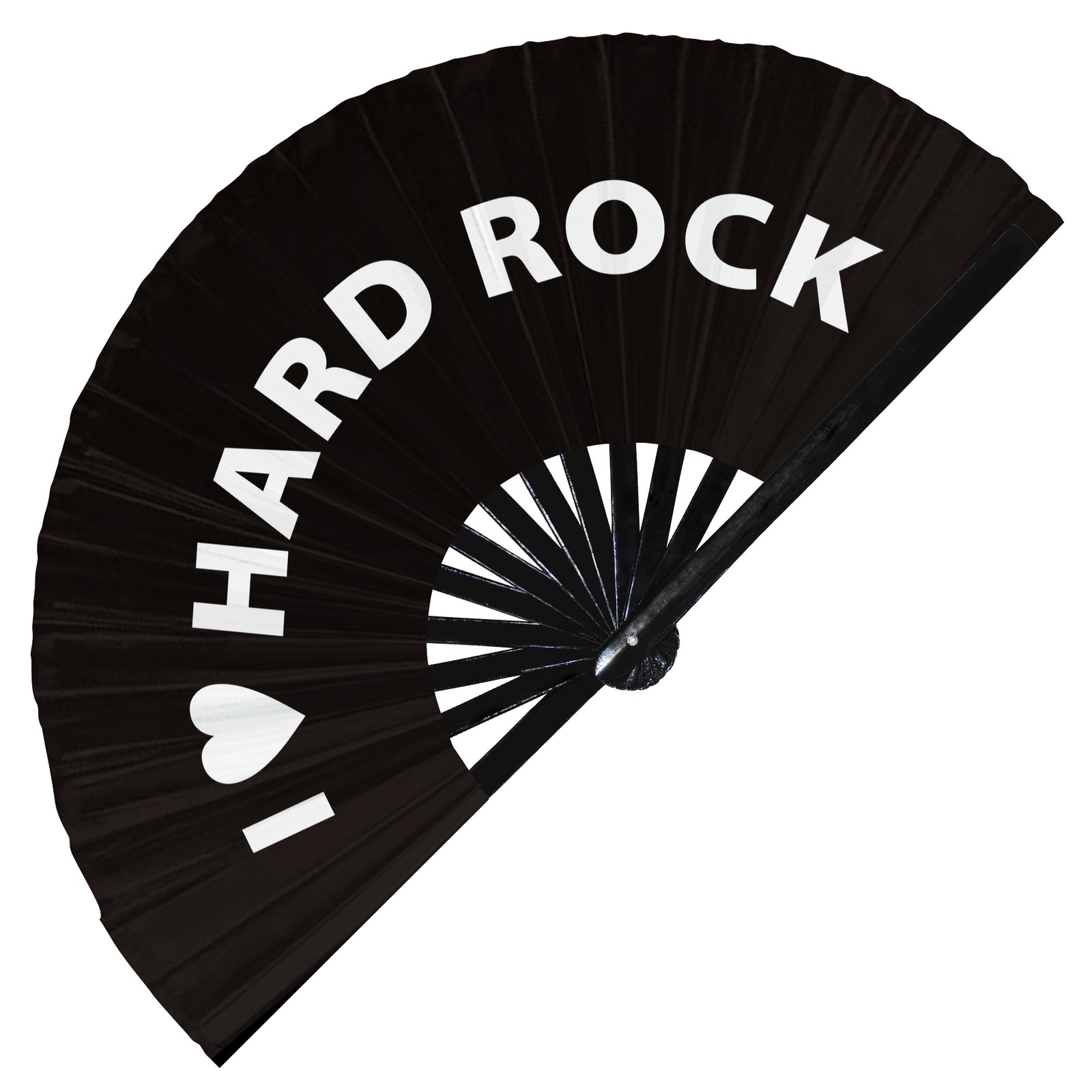 I Love Hard Rock - Clack Folding Rave & Festival Hand Fan