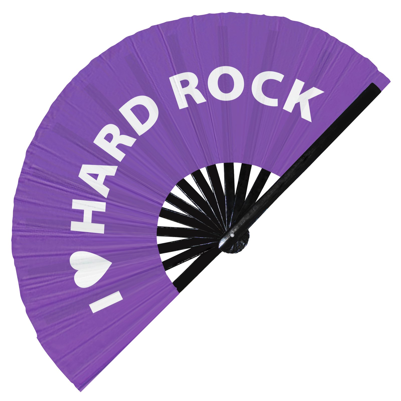 I Love Hard Rock - Clack Folding Rave & Festival Hand Fan - Image 8