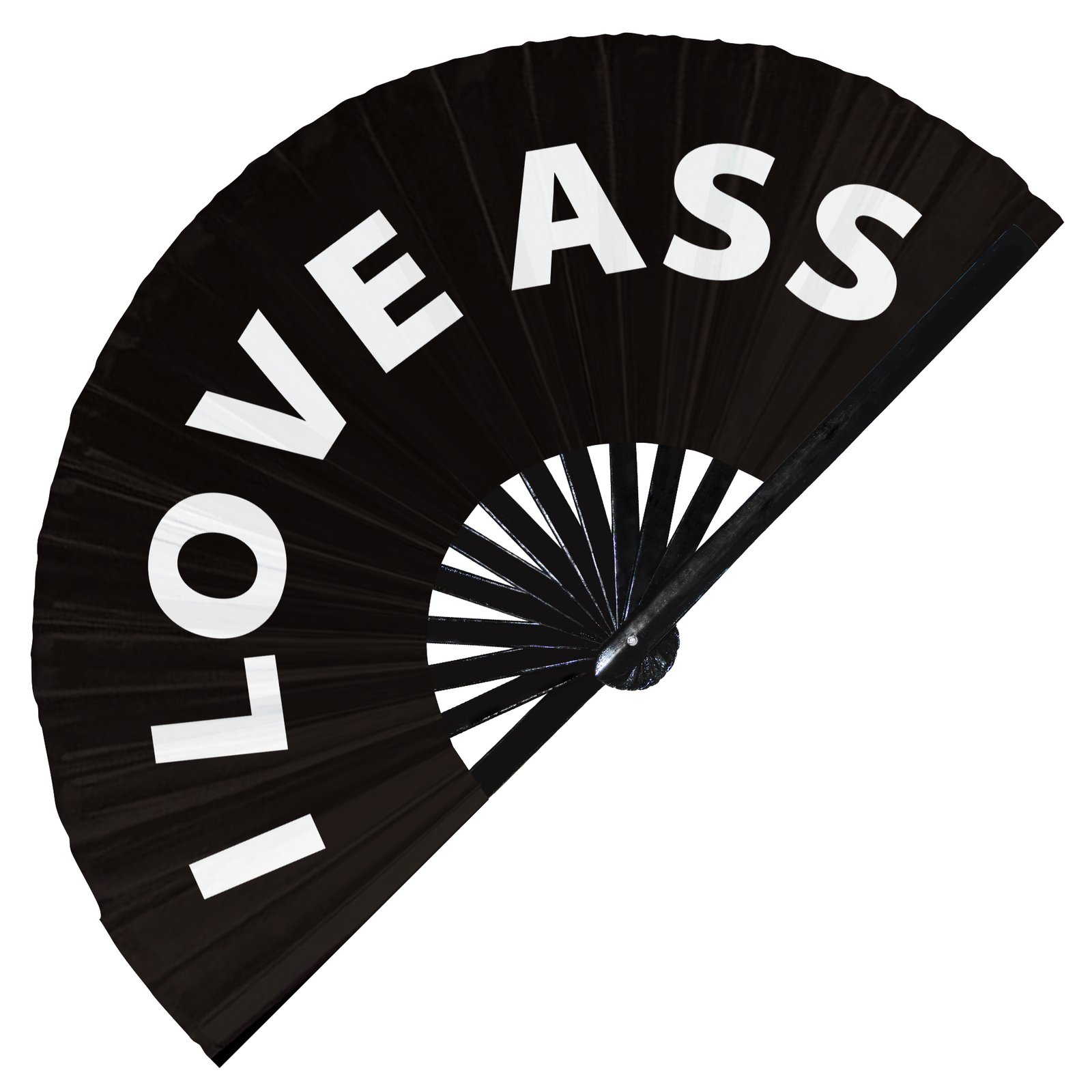 I love ass - Clack Folding Rave & Festival Hand Fan