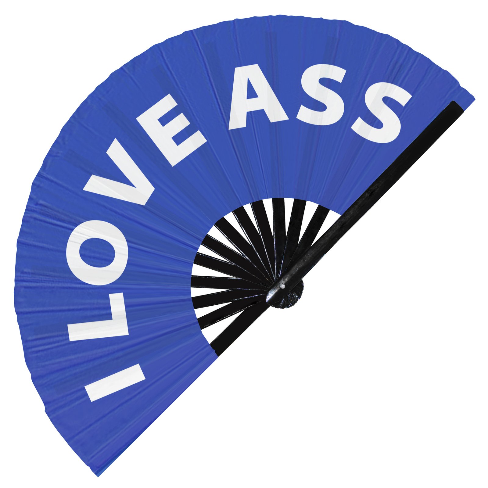 I love ass - Clack Folding Rave & Festival Hand Fan - Image 4