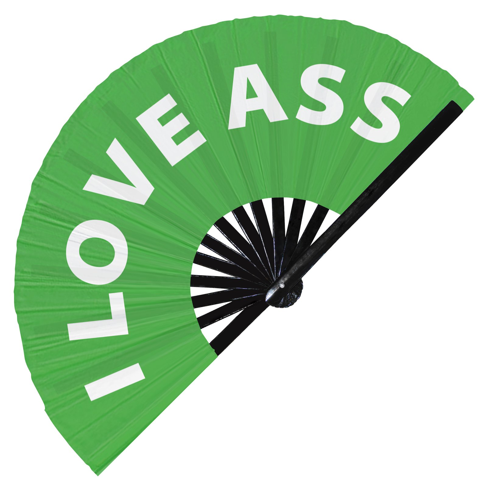 I love ass - Clack Folding Rave & Festival Hand Fan - Image 5