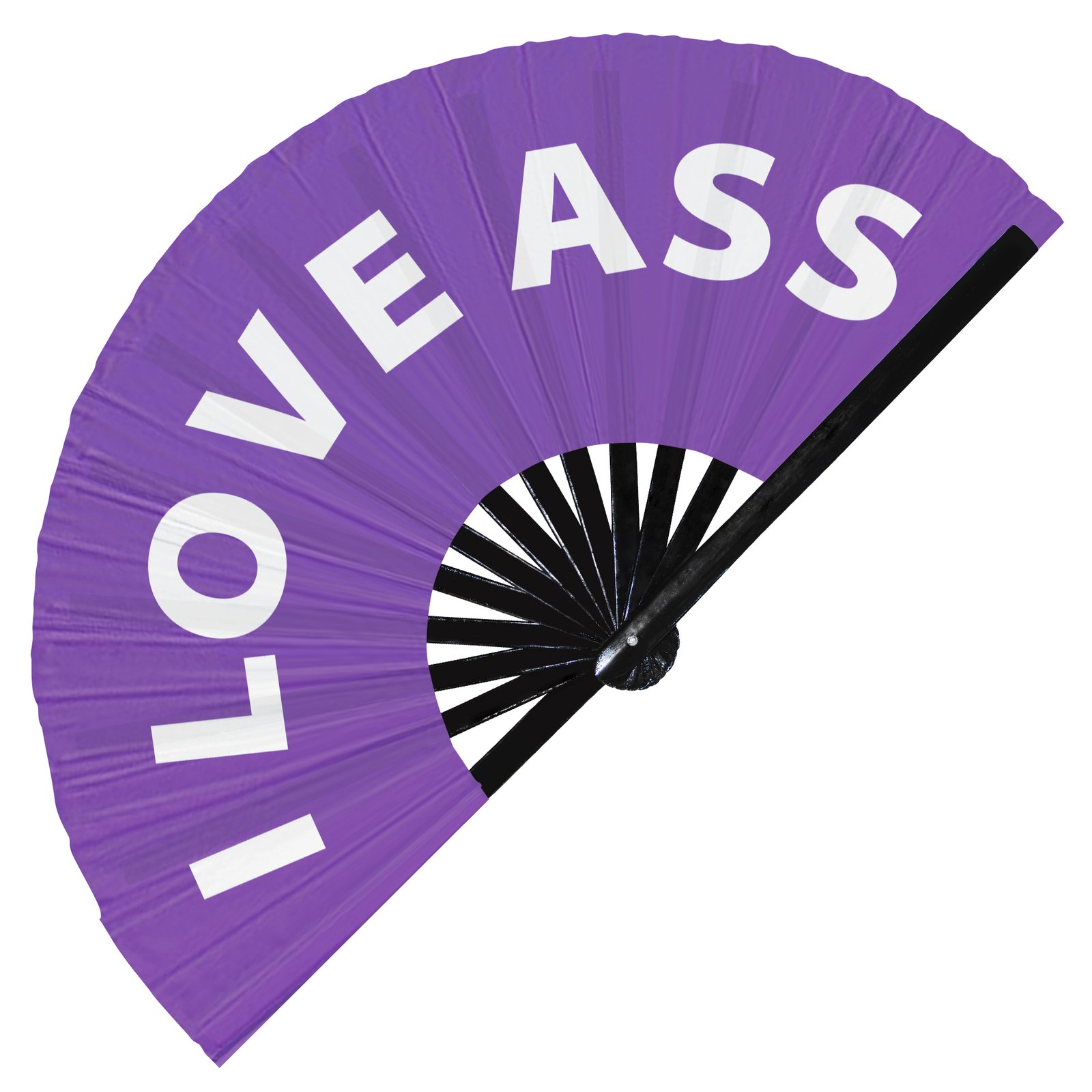 I love ass - Clack Folding Rave & Festival Hand Fan - Image 7