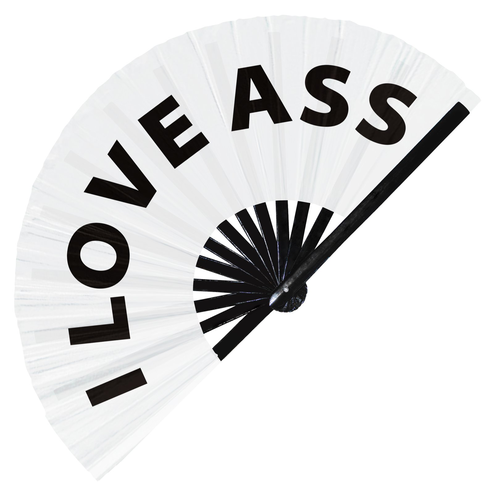 I love ass - Clack Folding Rave & Festival Hand Fan - Image 9
