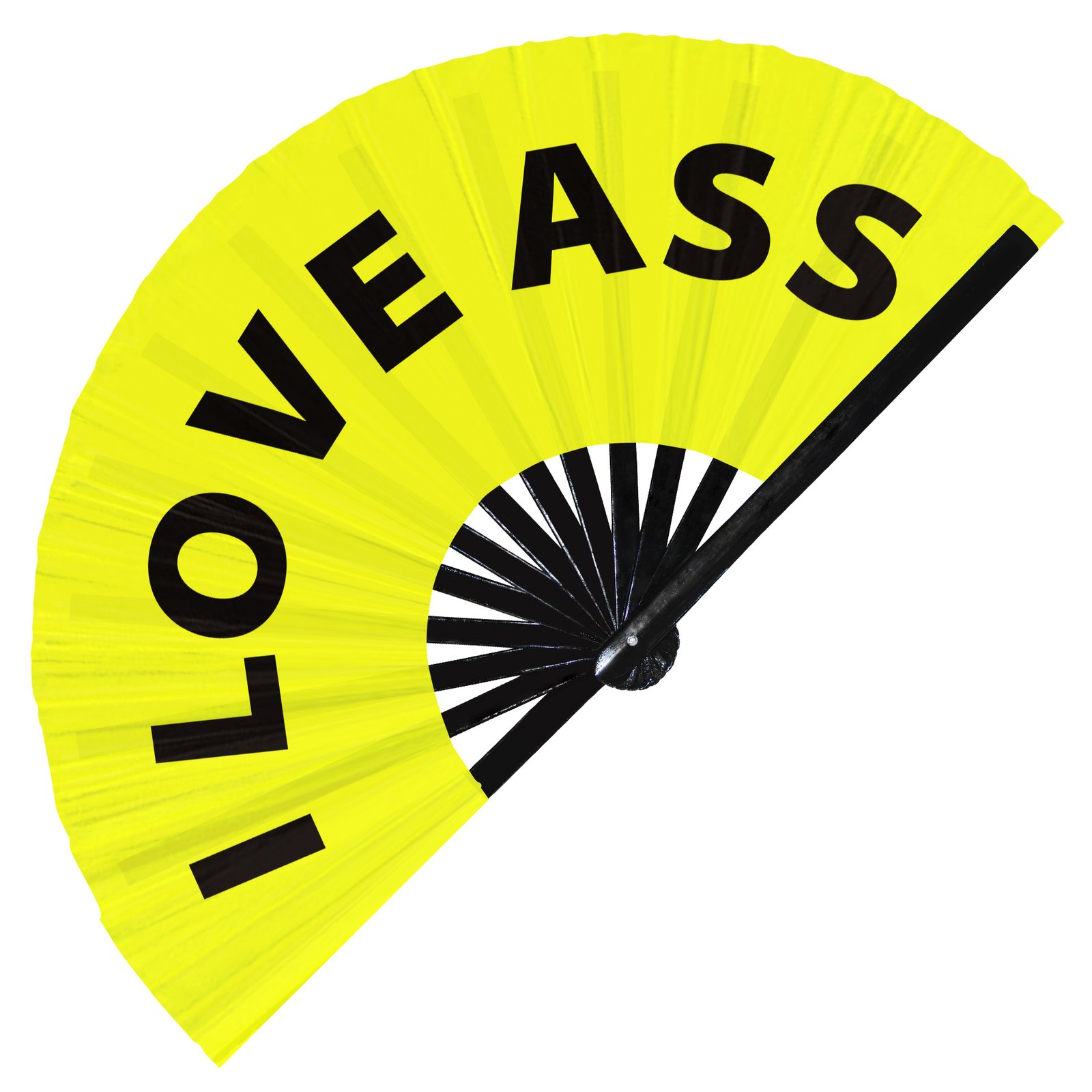 I love ass - Clack Folding Rave & Festival Hand Fan - Image 2