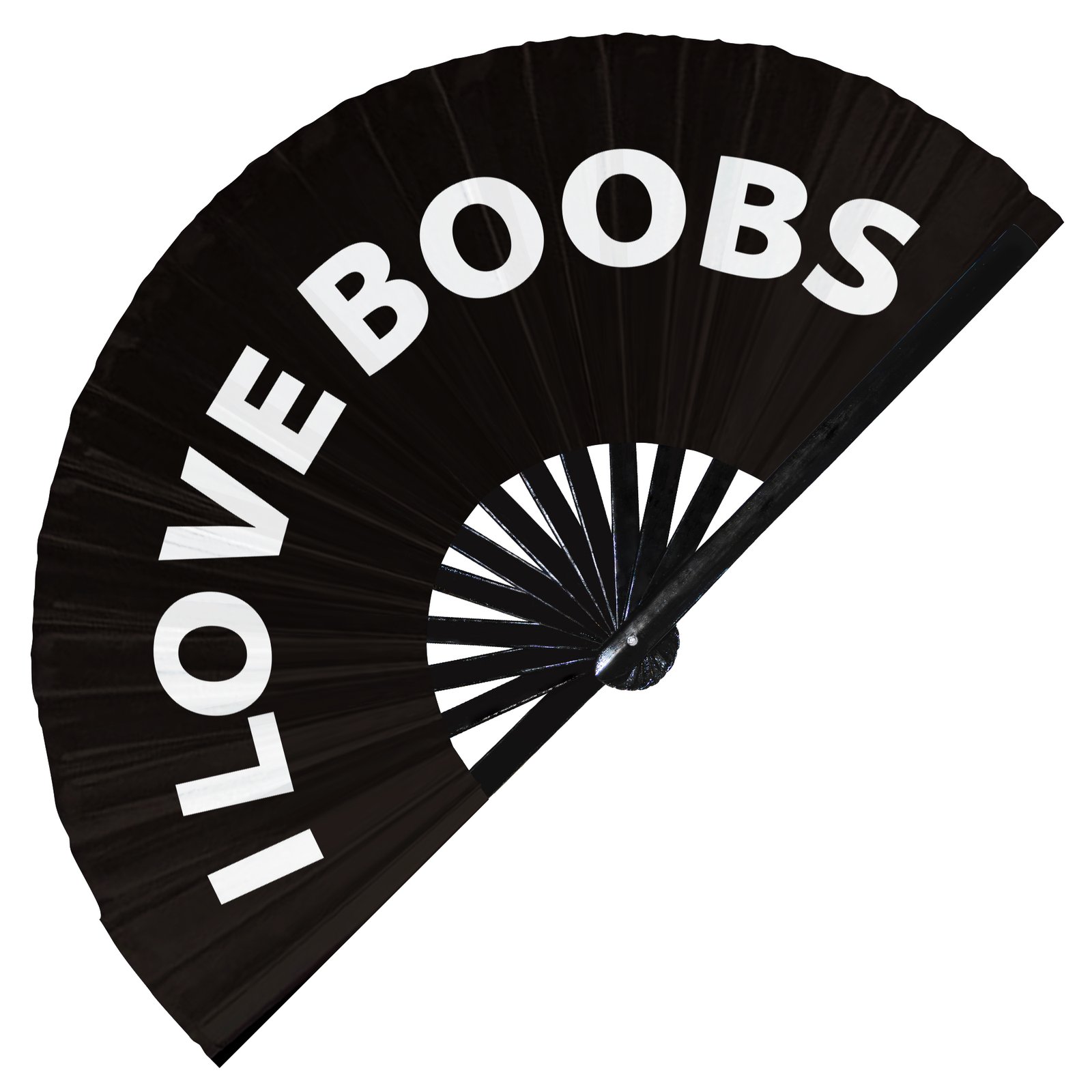 I love boobs - Clack Folding Rave & Festival Hand Fan