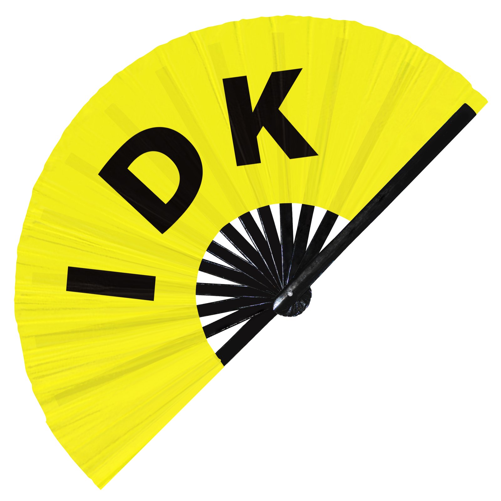 IDK I don't know - Clack Folding Rave & Festival Hand Fan - Image 2