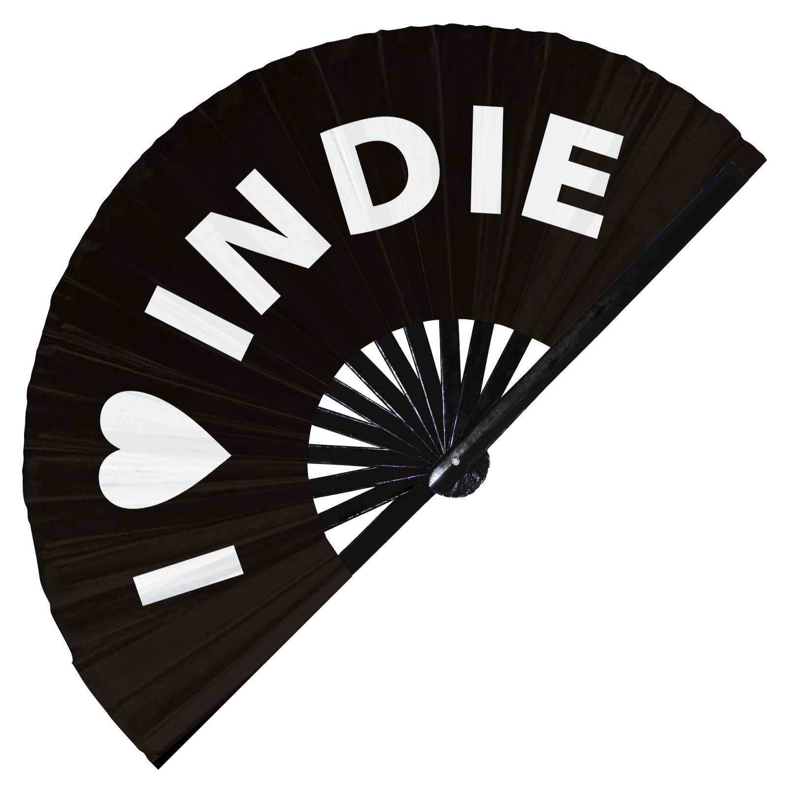 I Love Indie - Clack Folding Rave & Festival Hand Fan