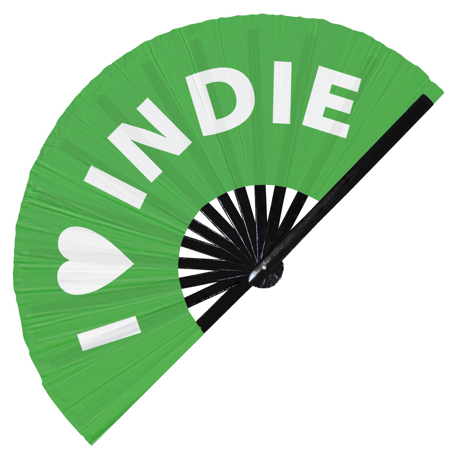 I Love Indie - Clack Folding Rave & Festival Hand Fan - Image 5