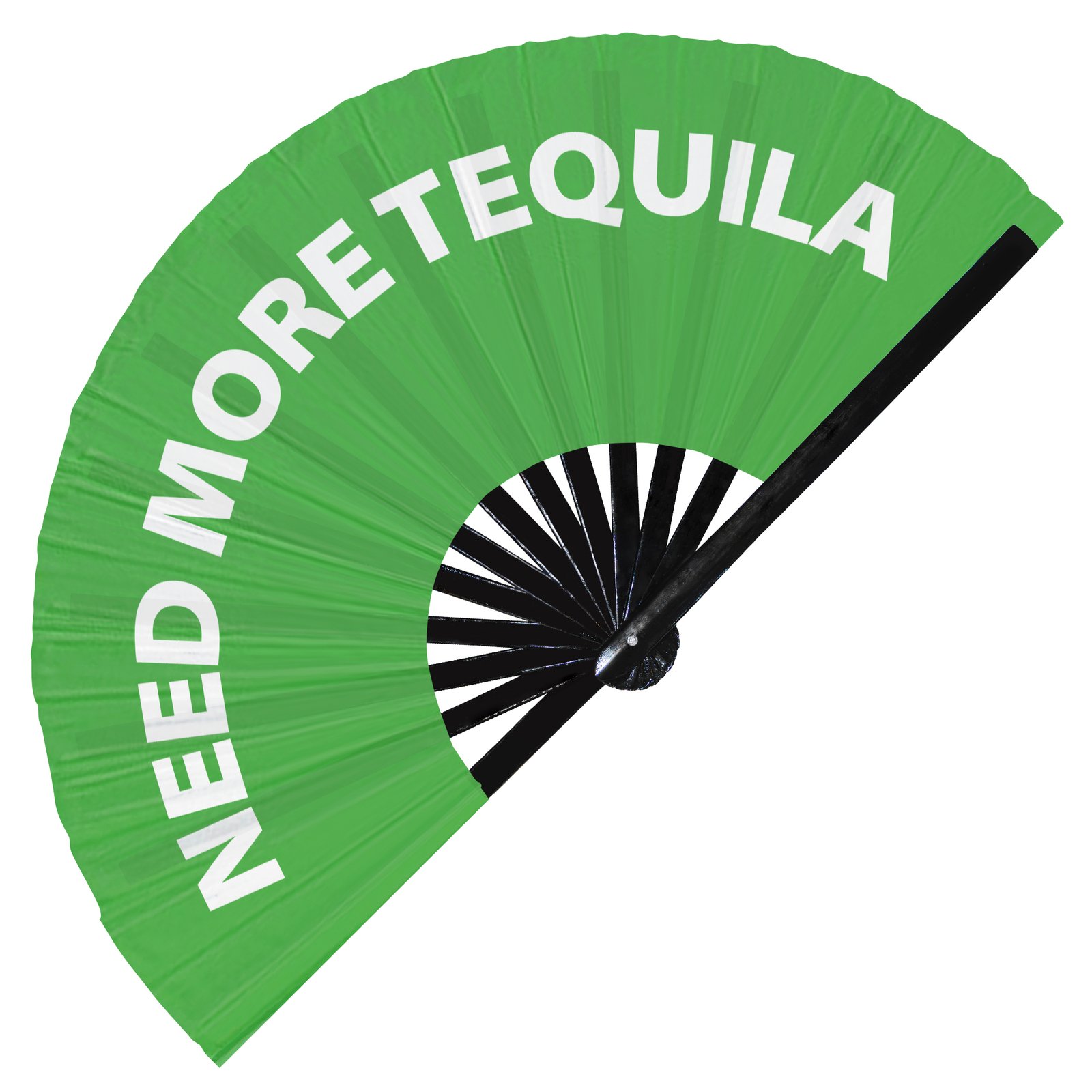 Need More Tequila - Clack Folding Rave & Festival Hand Fan - Image 5