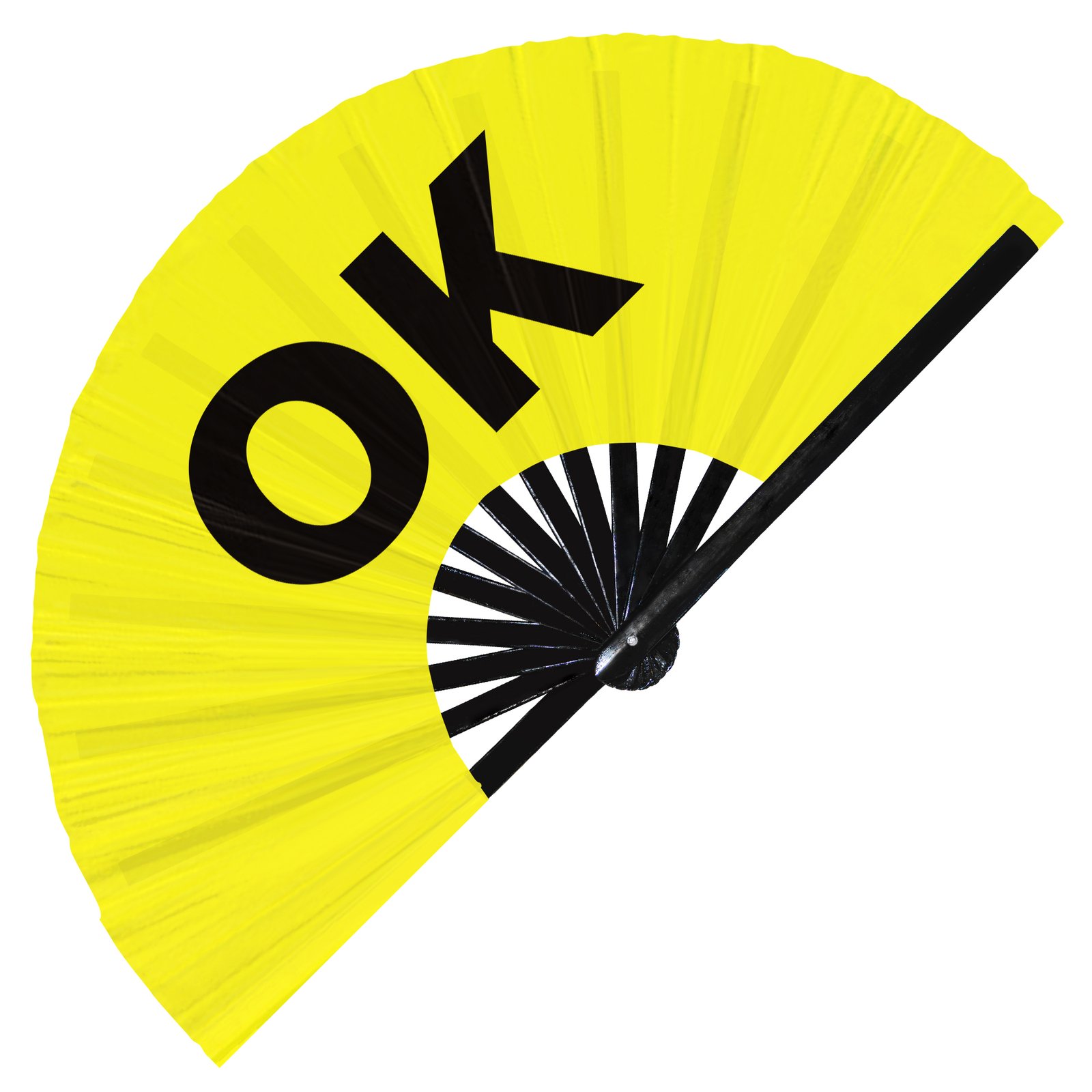 OK - Clack Folding Rave & Festival Hand Fan - Image 2