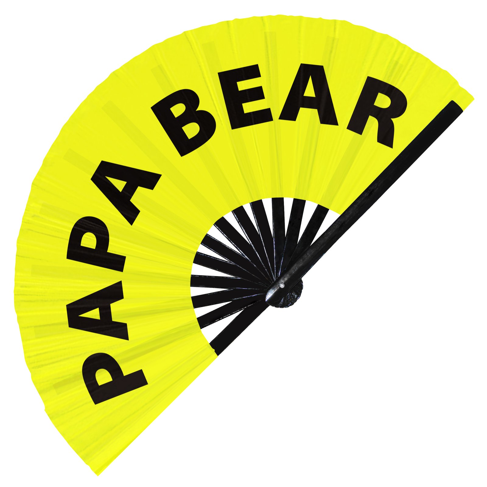 Papa Bear - Clack Folding Rave & Festival Hand Fan - Image 2