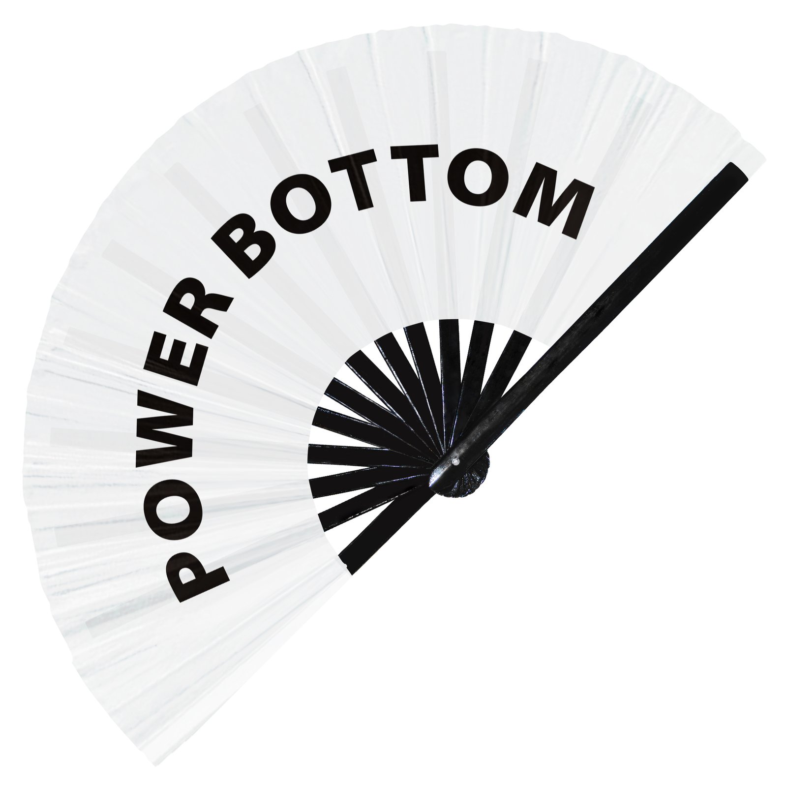 Power Bottom - Clack Folding Rave & Festival Hand Fan - Image 3