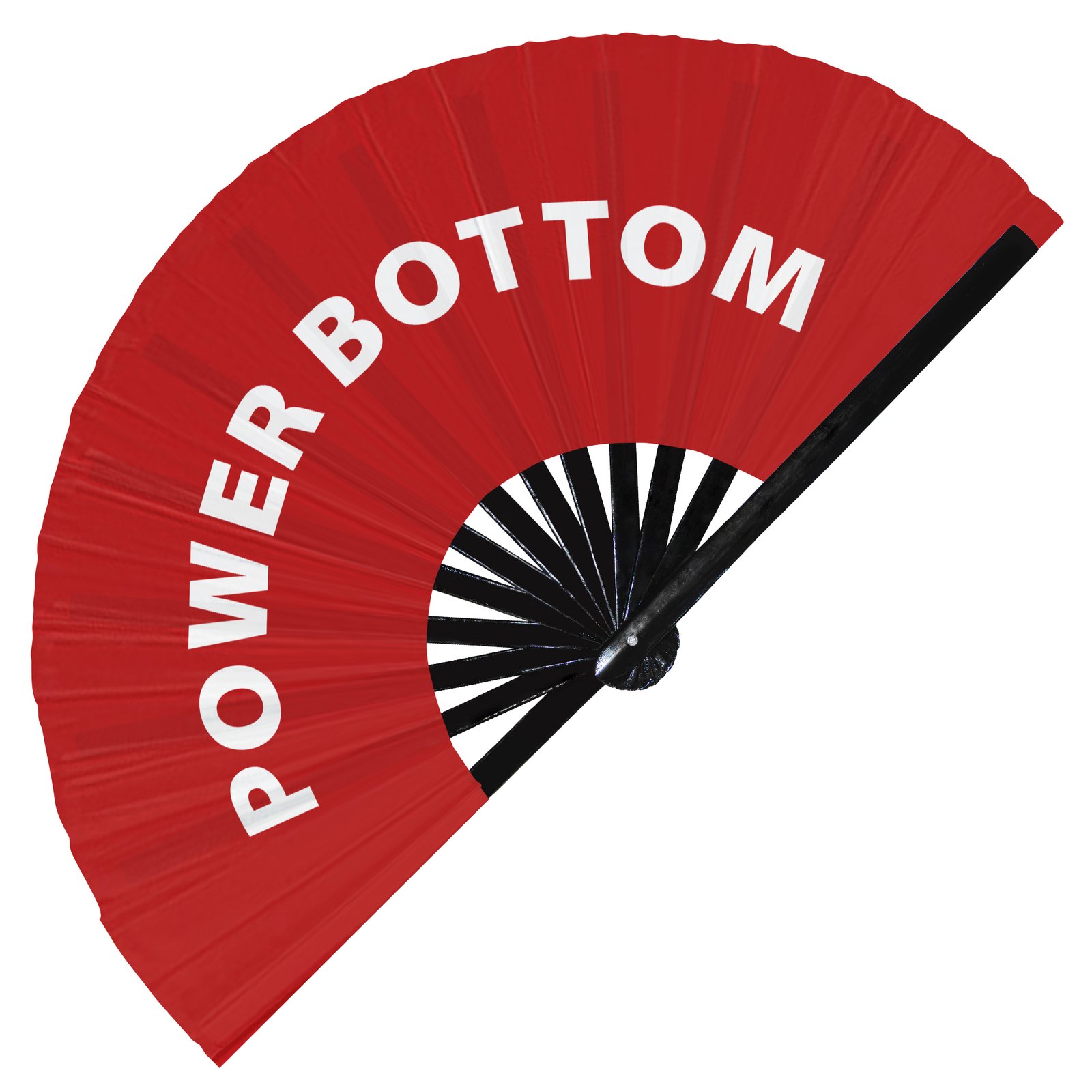 Power Bottom - Clack Folding Rave & Festival Hand Fan - Image 2