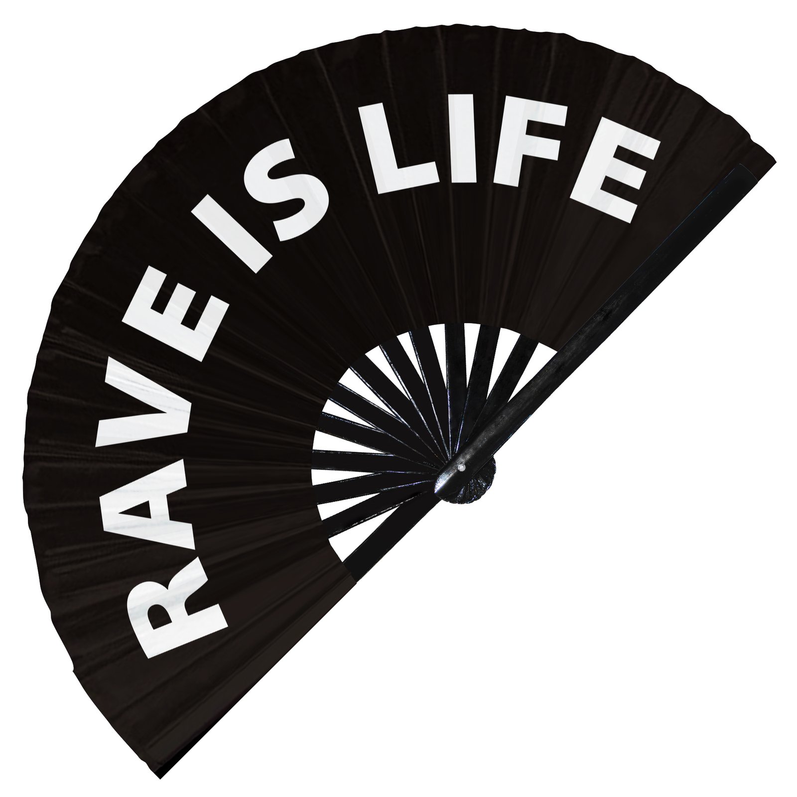 Rave Is Life - Clack Folding Rave & Festival Hand Fan
