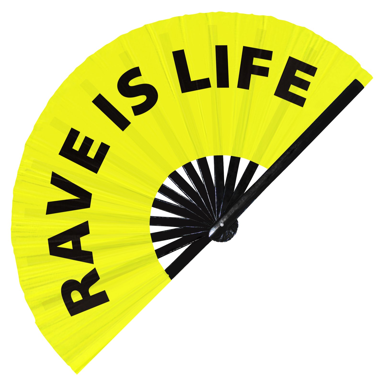 Rave Is Life - Clack Folding Rave & Festival Hand Fan - Image 2