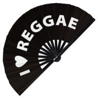 I Love Reggae - Clack Folding Rave & Festival Hand Fan