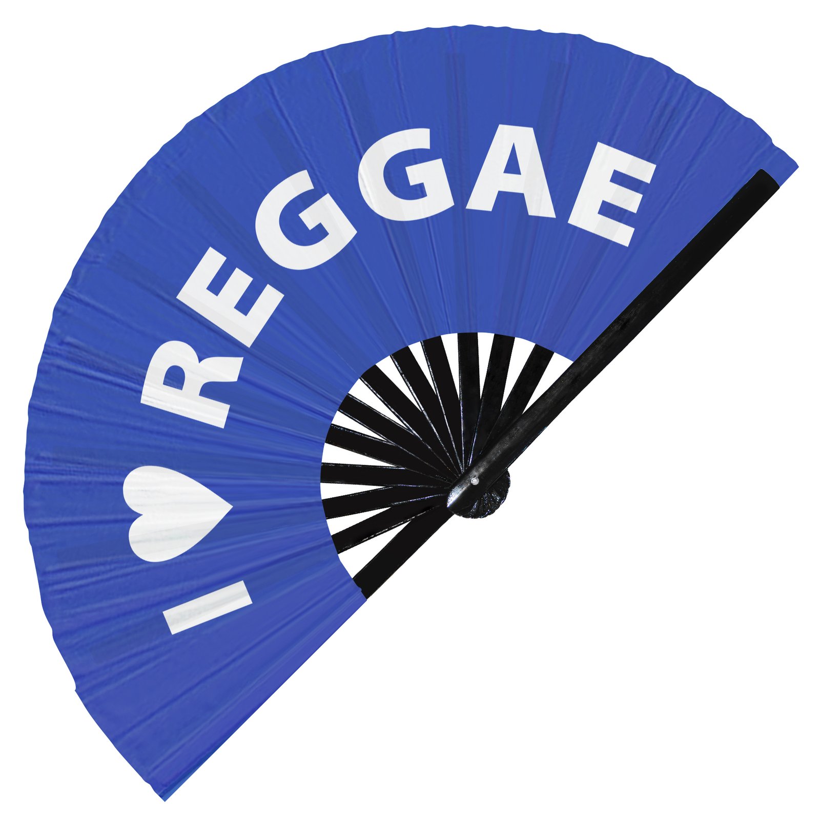 I Love Reggae - Clack Folding Rave & Festival Hand Fan - Image 4