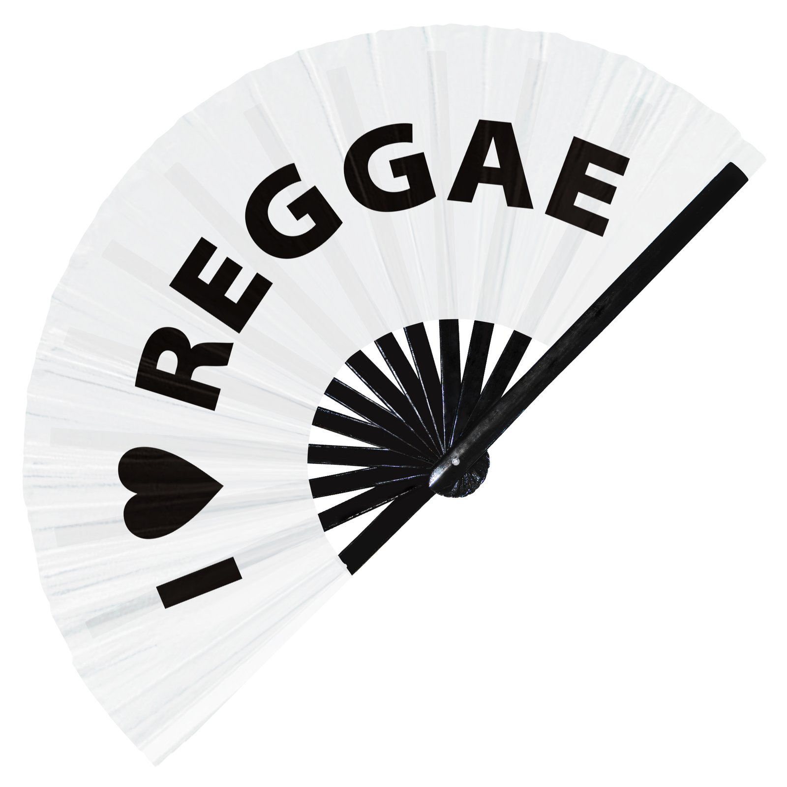 I Love Reggae - Clack Folding Rave & Festival Hand Fan - Image 9