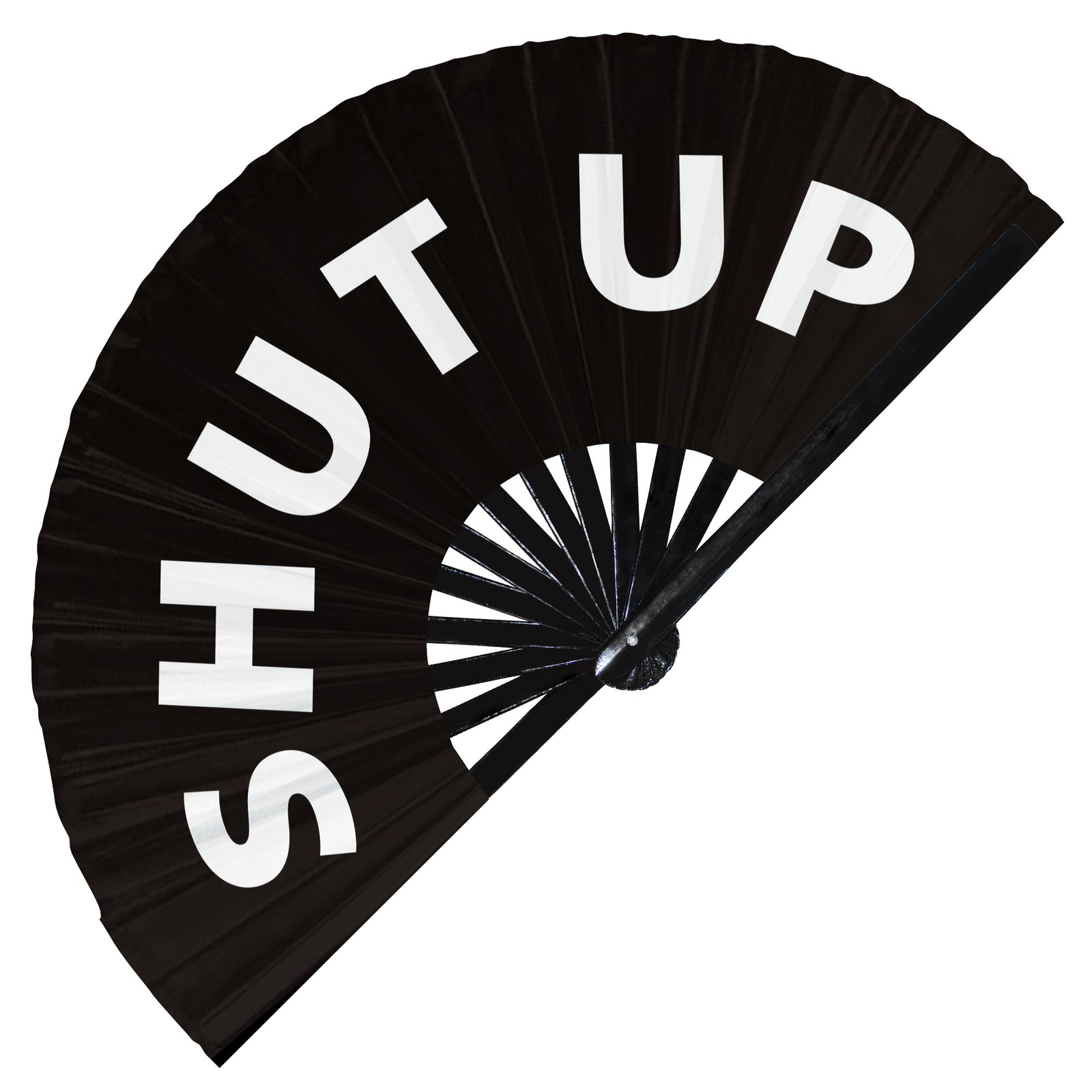 Shut Up - Clack Folding Rave & Festival Hand Fan