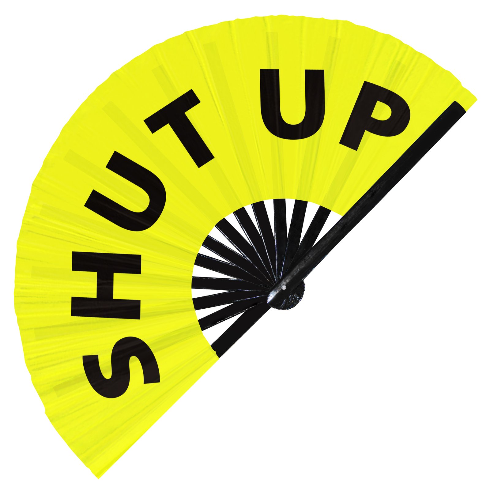 Shut Up - Clack Folding Rave & Festival Hand Fan - Image 2