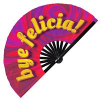 Pride Drag Slang Bam Diva Werk Bye Felicia - Clack Folding Rave & Festival Hand Fan
