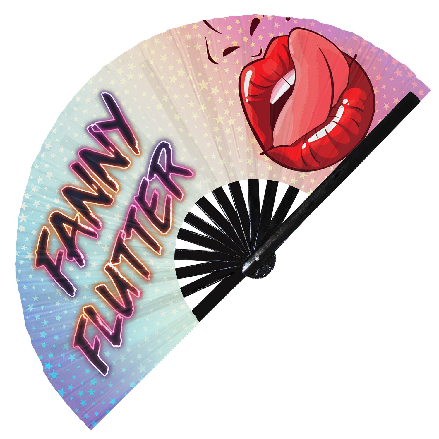 Pride Drag Slang Hunty Eat It Cunt Bye Girl Bye - Clack Folding Rave & Festival Hand Fan - Image 3