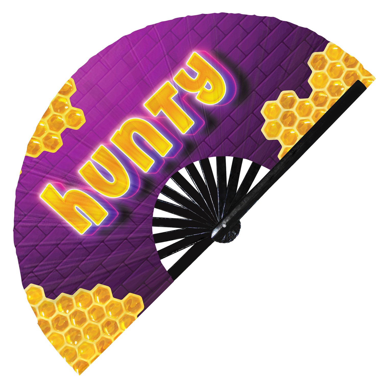 Pride Drag Slang Hunty Eat It Cunt Bye Girl Bye - Clack Folding Rave & Festival Hand Fan - Image 6